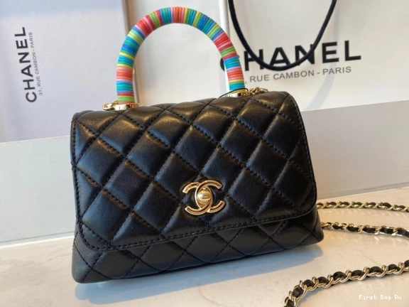 First Bag Ru BAG FLAP MINI TOP WITH HANDLE CHANEL 0708